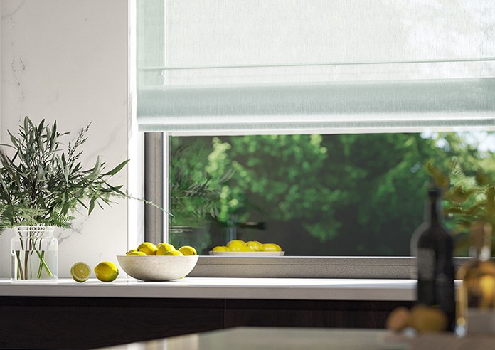 Livorno Voile, Pale Duck Egg - Twist&Fit Roman Blind - Image 5